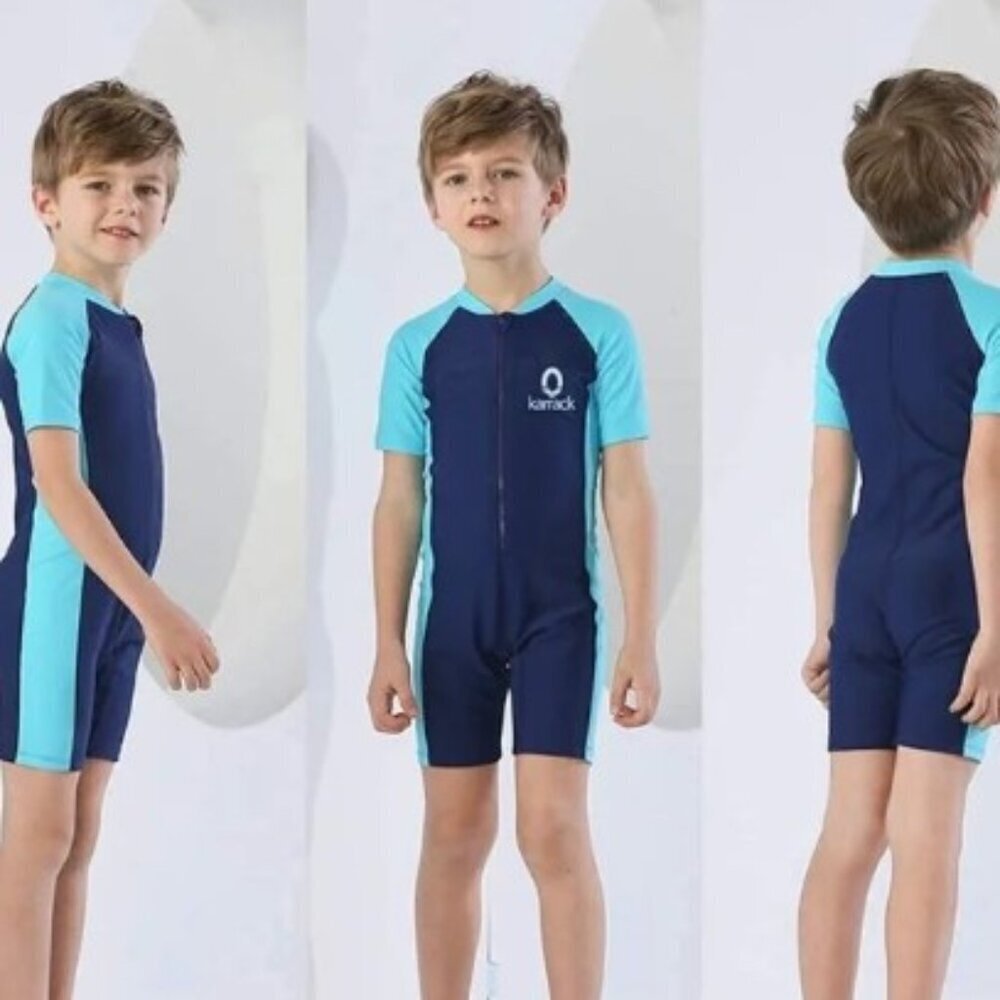 SUN PROTECTION BOY'S RASHGUARD ONE PIECE SWIMSUIT WATER SPORT